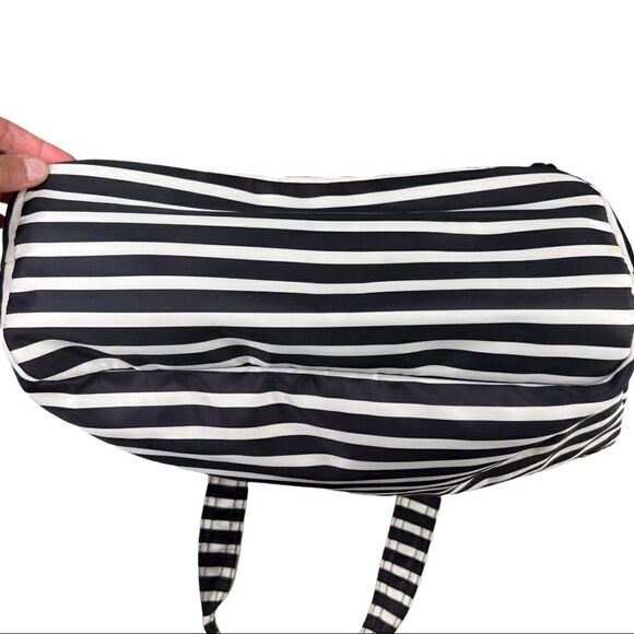 KATE SPADE NEW YORKBarbara Flatiron Nylon Bag Black White Stripe - Picture 5 of 13